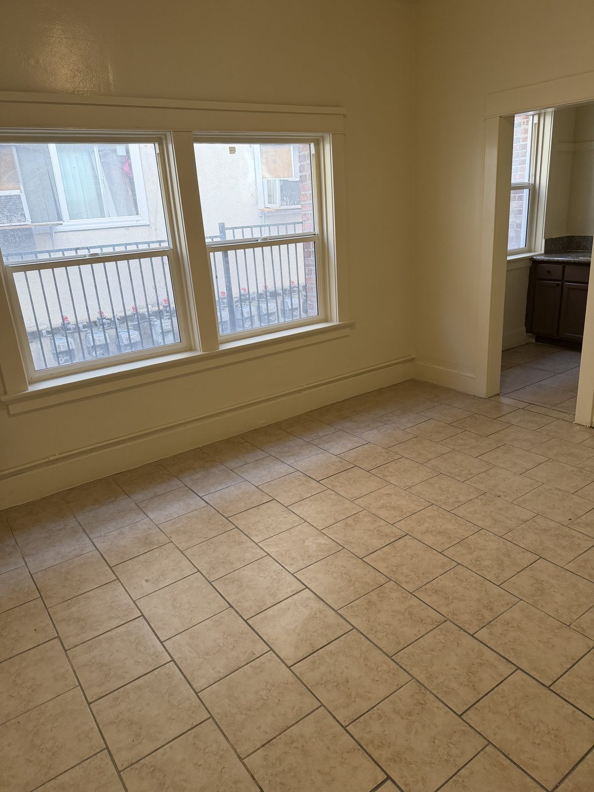 Living room with two windows