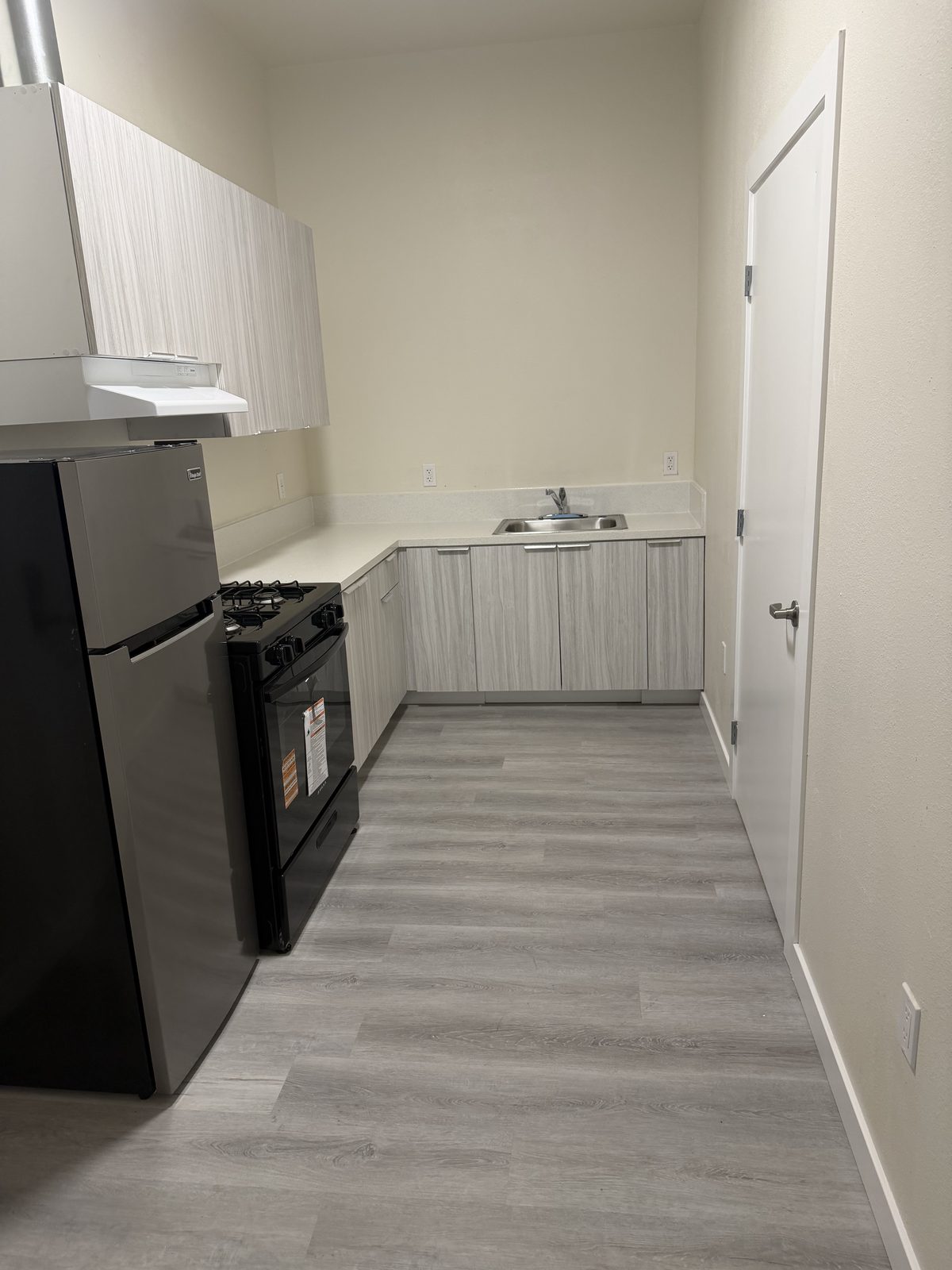 New kitchen with gas range